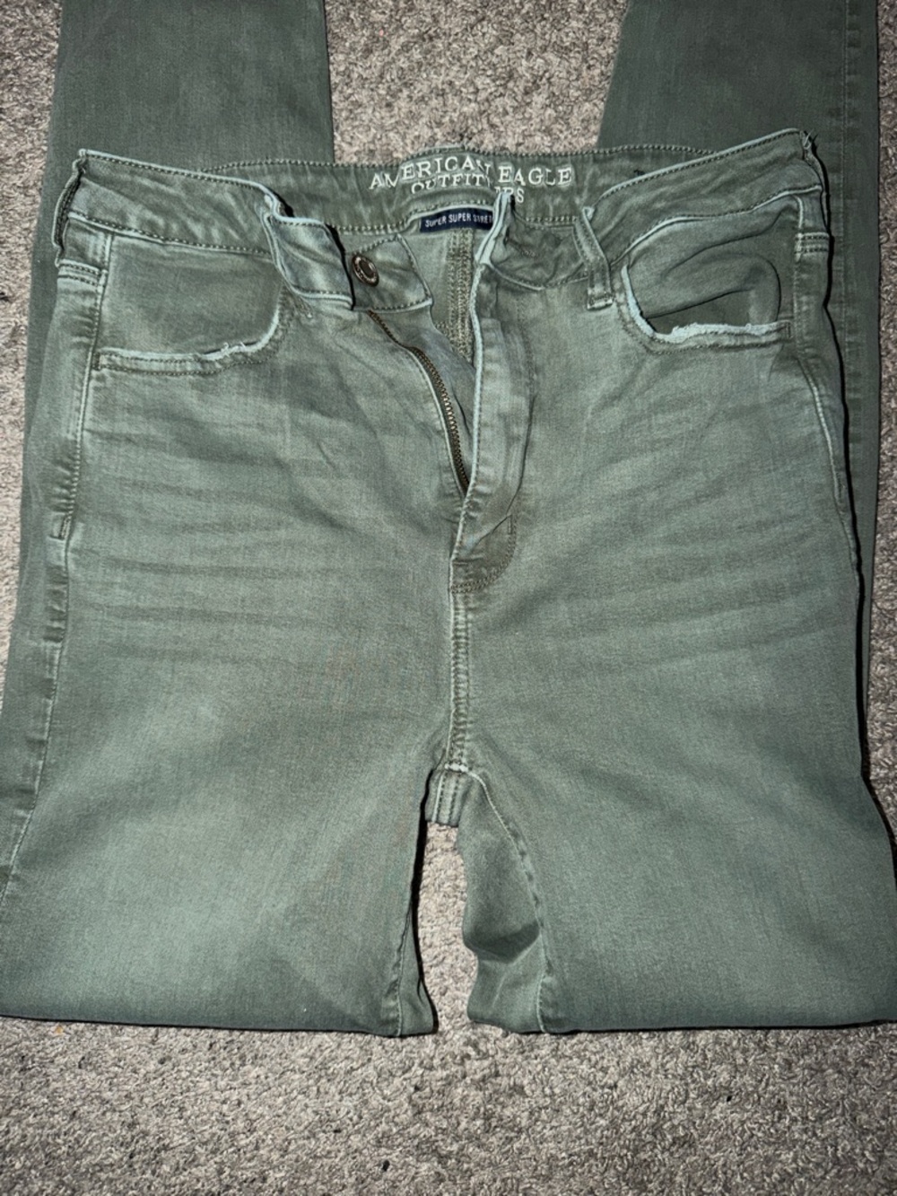 American Eagle Outfitters Women's Skinny Jeans in Olive - Picture 2 of 10